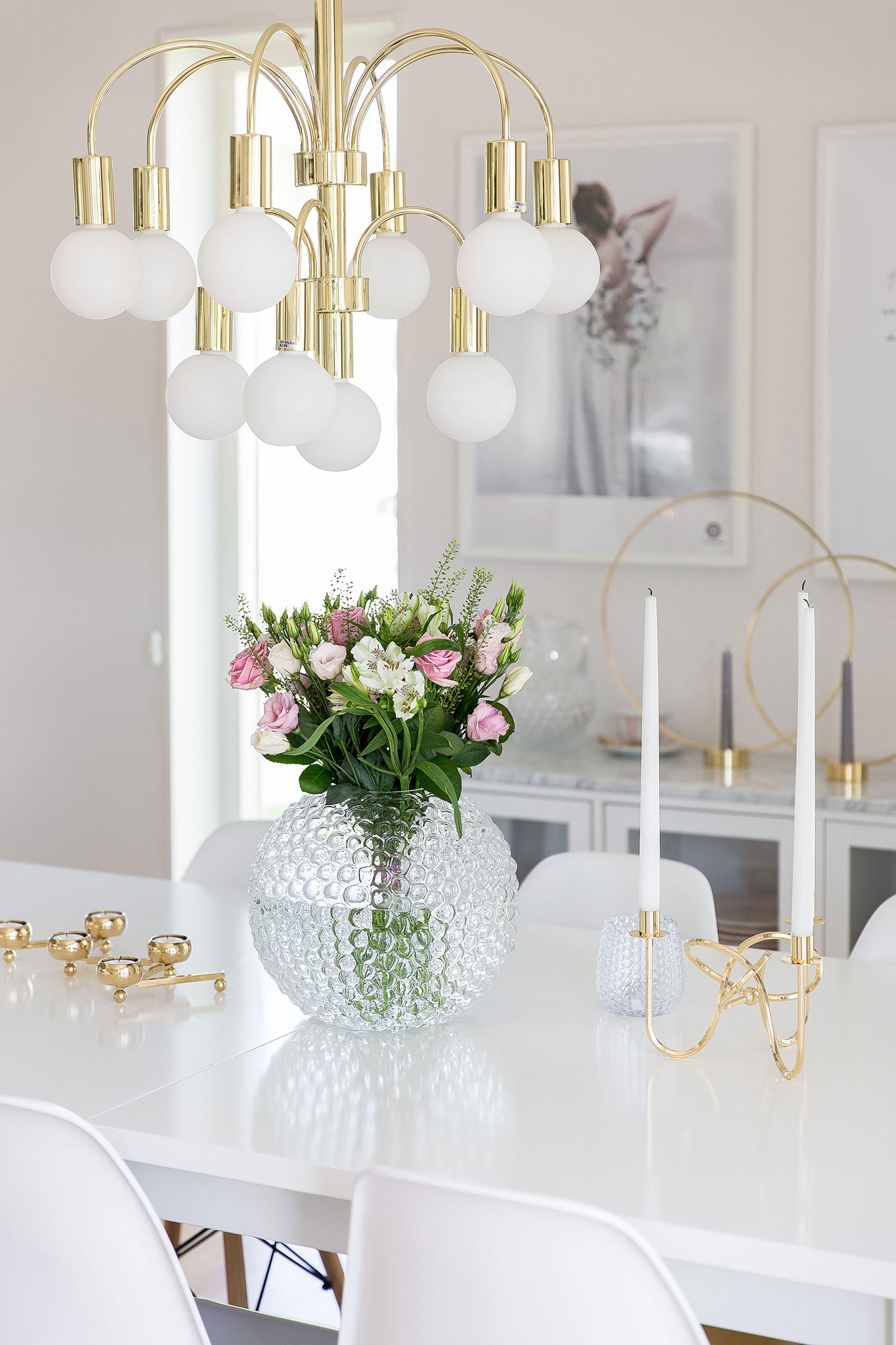 Grace - lyekrone, messing Lysekrone - Grace