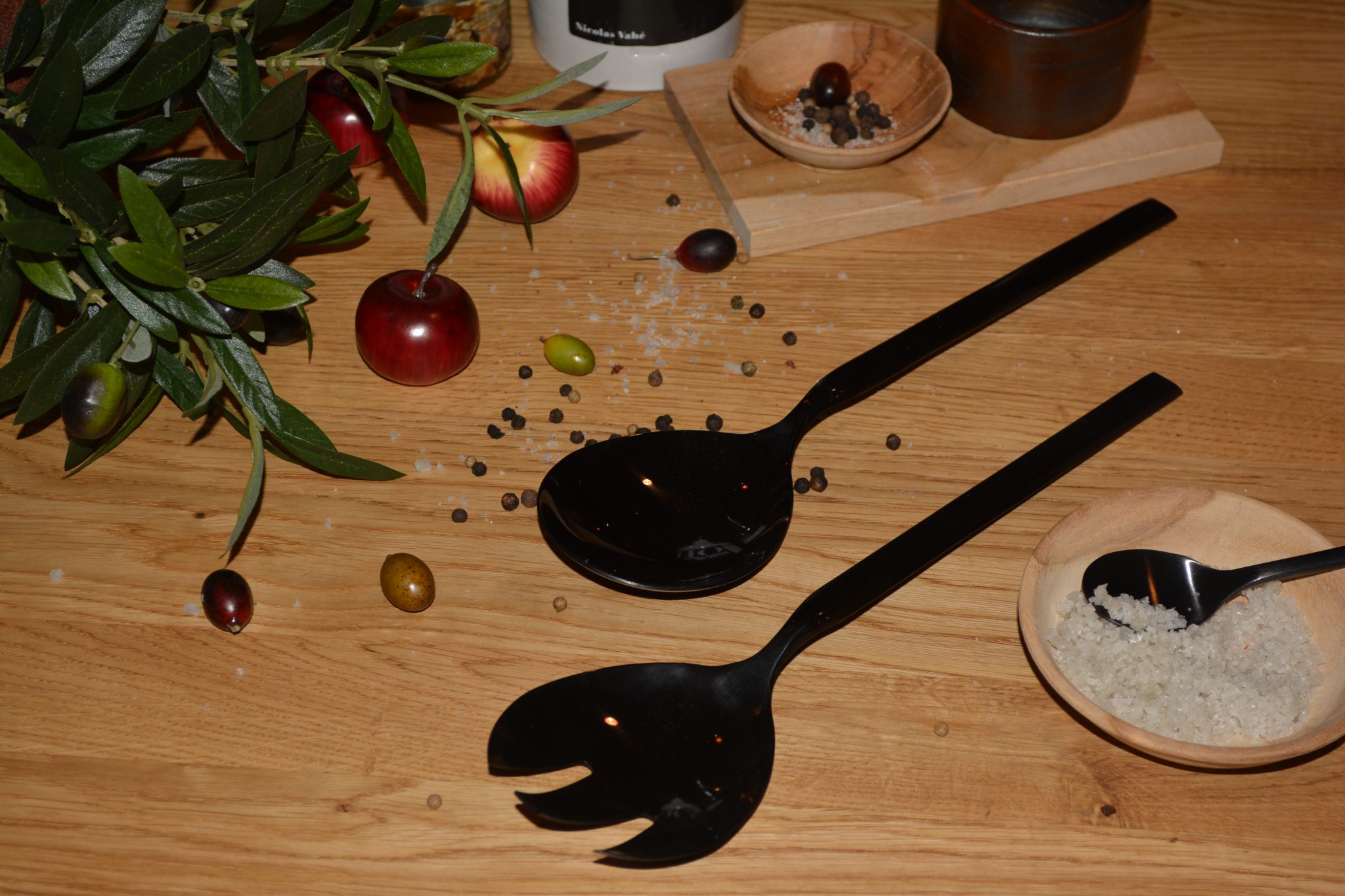 Miljøbilde - salatbestikk Salatbestikk - Big, sort