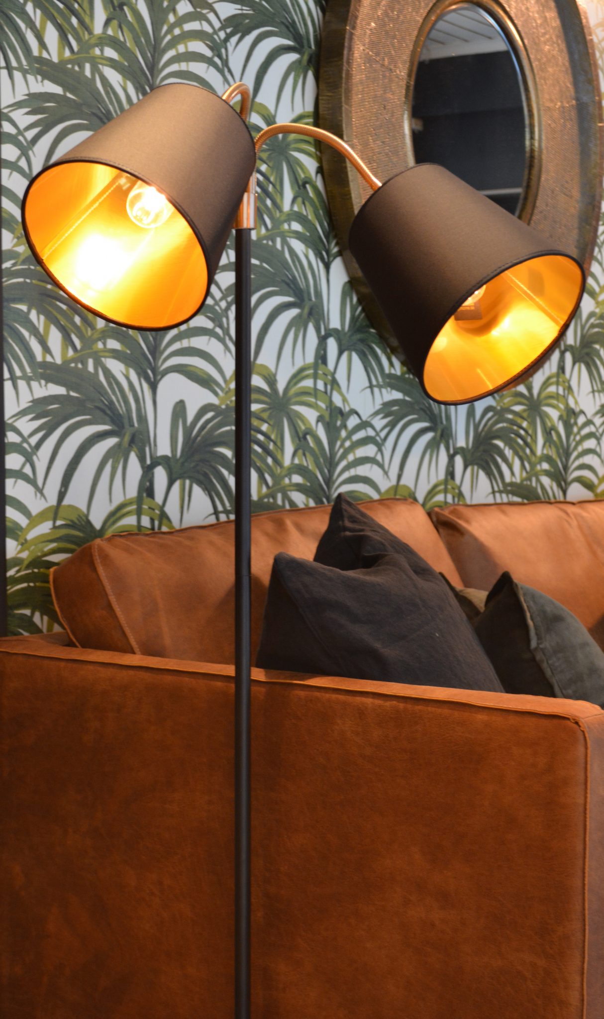 Gulvlampe - Cia, 2 armer Gulvlampe Cia 3 armer - Ink skjerm