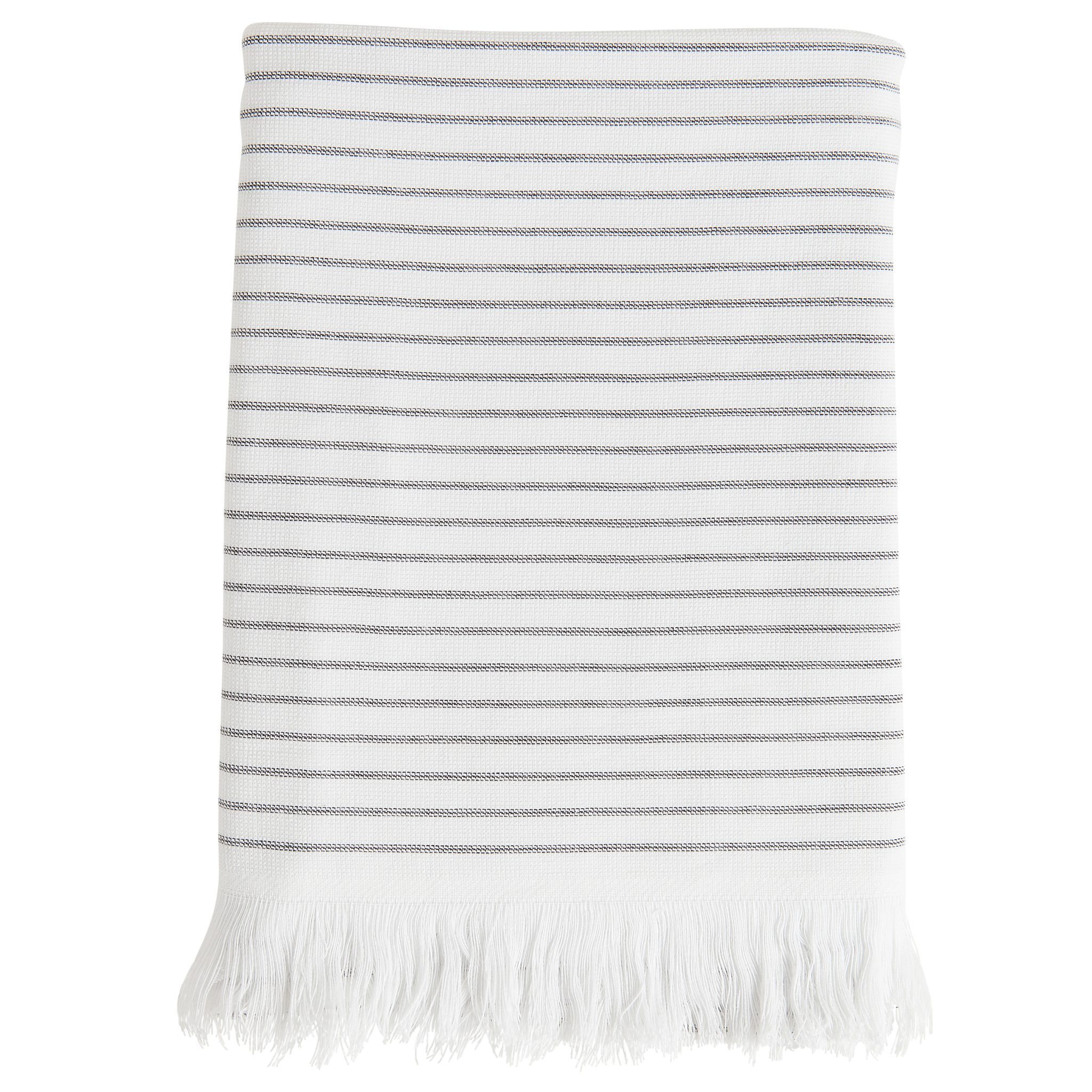 Håndkle sorte striper og frynser 70x140cm Håndkle - 70x140cm