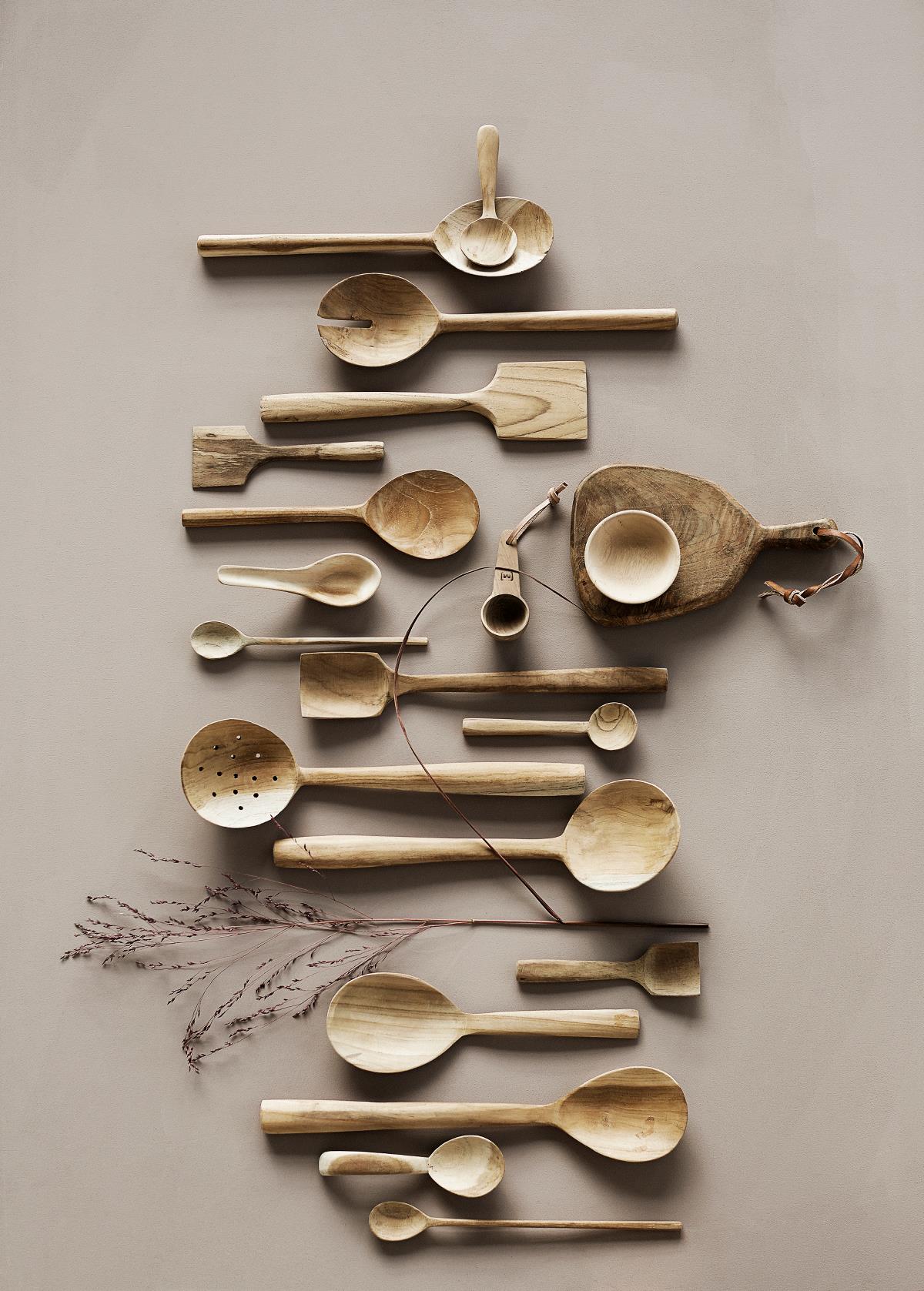 Miljøbilde - Kjøkkenredskaper i teak fra muubs Salatbestikk - Teak