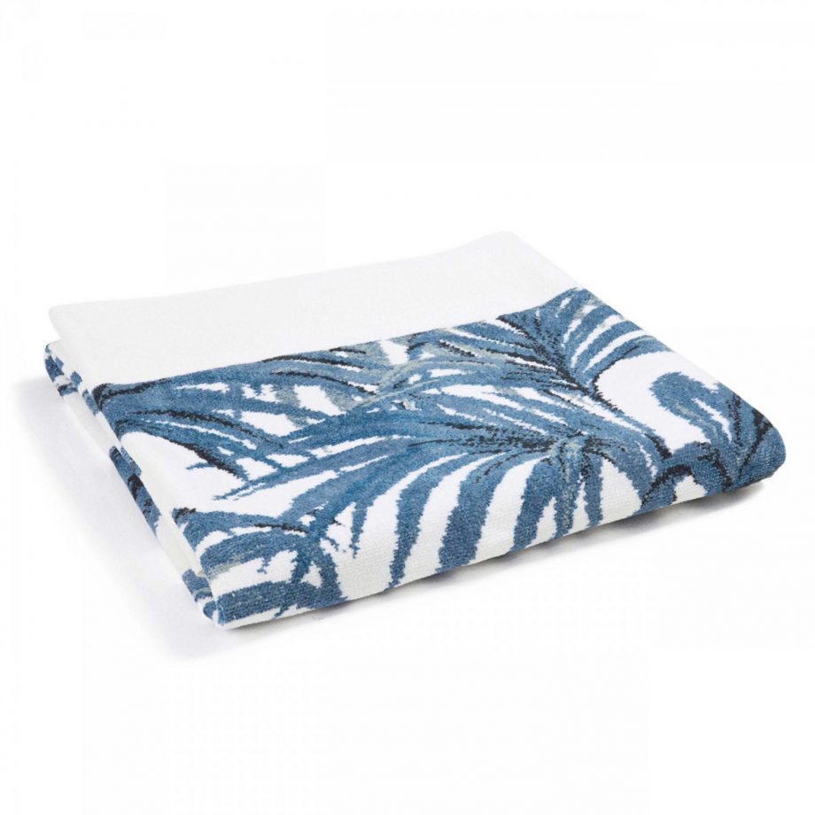palmeral white azure bath sheet 1 2 2 920x920 - Håndkle - Palmeral, hvit/blå
