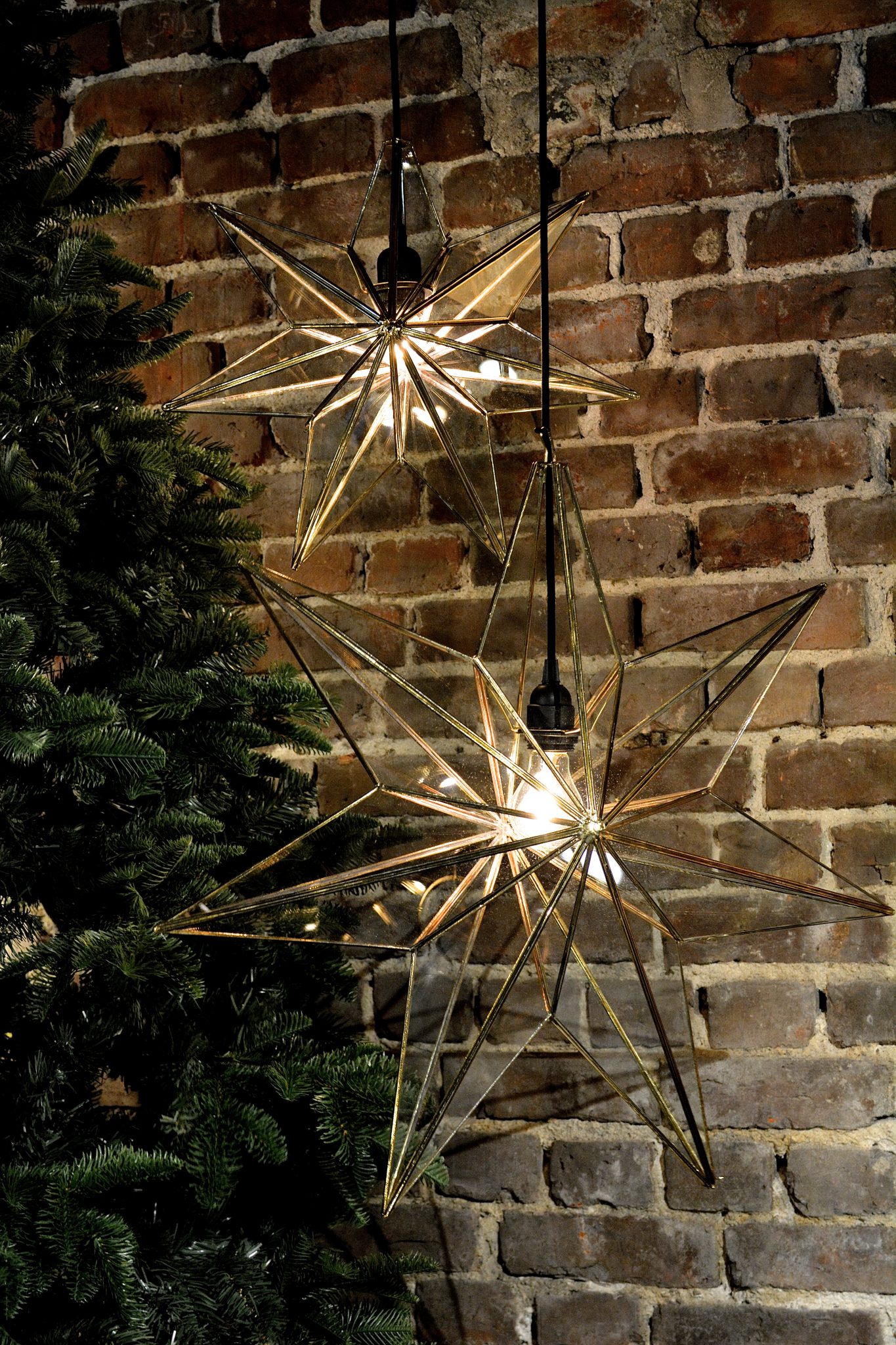 Miljøbilde - Adventstjerne glass og messing Adventstjerne - Glass & Messing, 60 cm