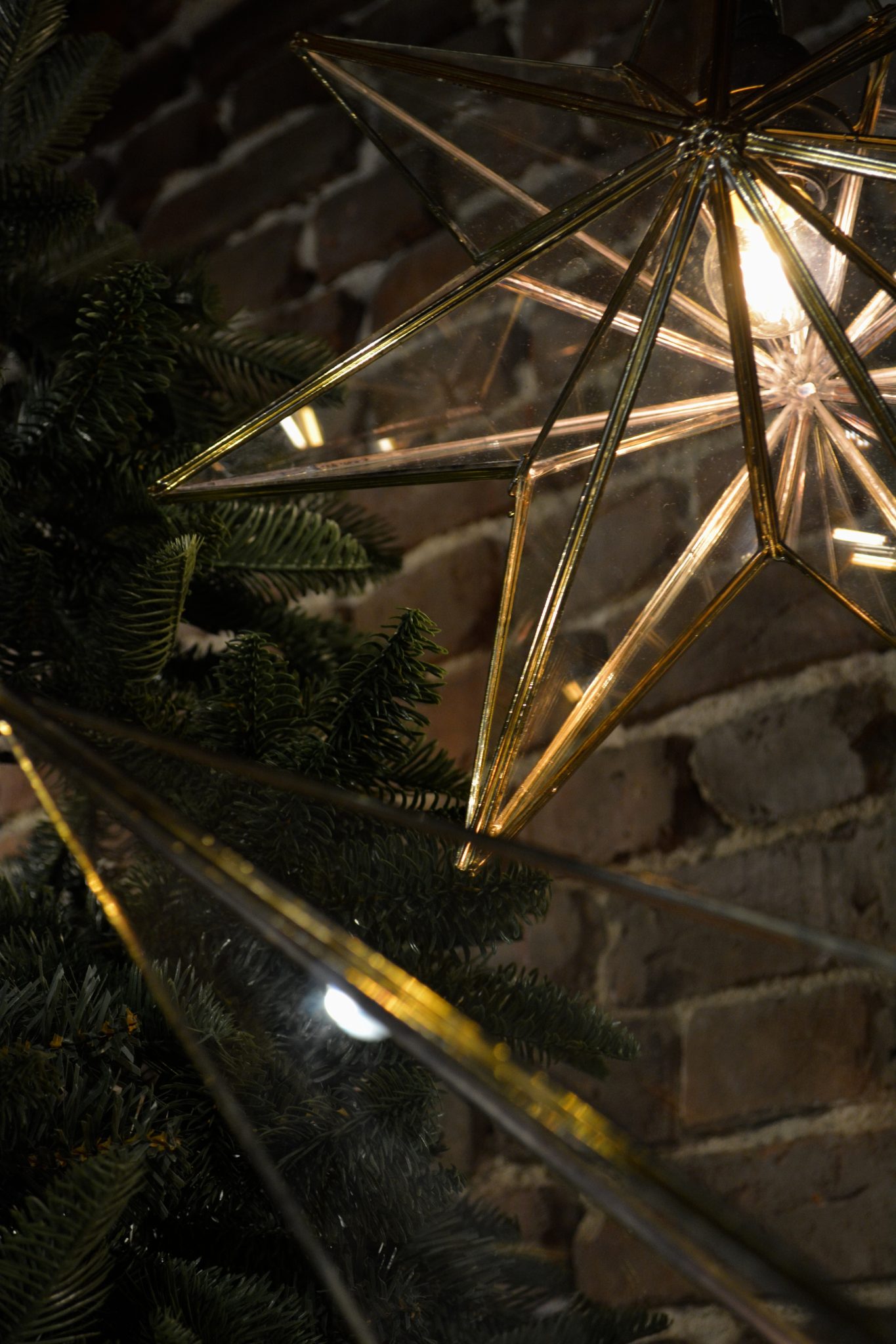 Miljøbilde - Adventstjerne glass og messing Adventstjerne - Glass & Messing, 60 cm