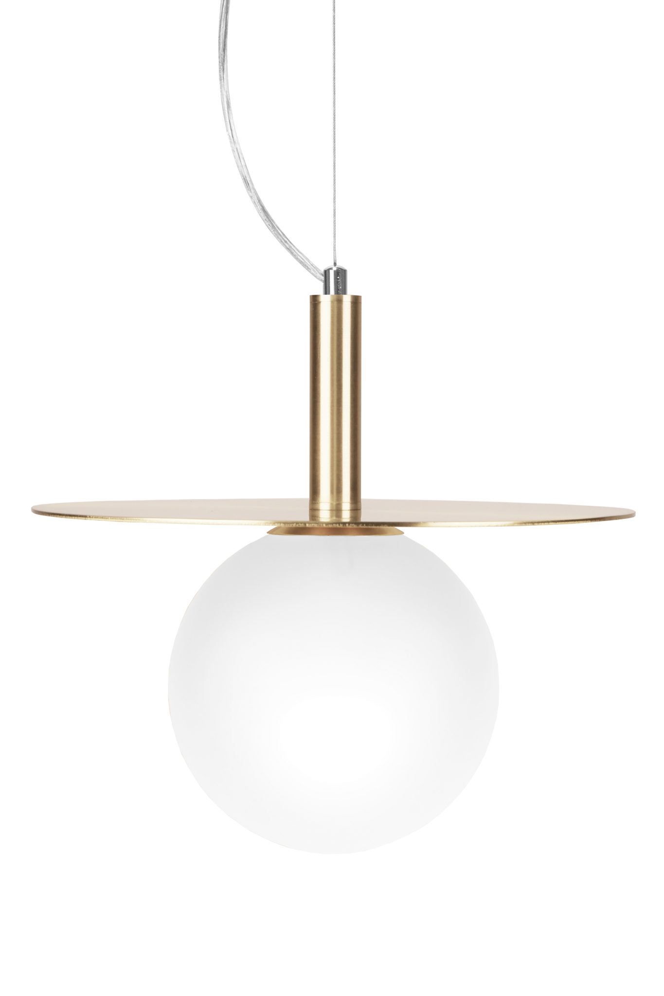 Taklampe art deco - messing og glass Taklampe - Art Deco