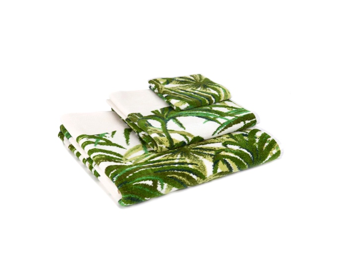 Håndkle - Palmeral grønn/hvit L Håndkle - Palmeral grønn/hvit L