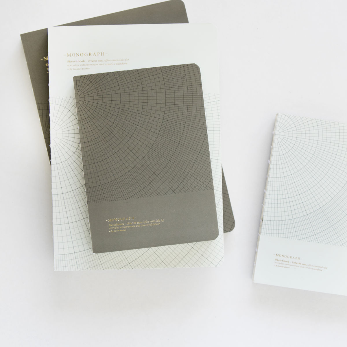 Notatbok - Geometic, grå/grønn Notatbok - Geometrisk, small