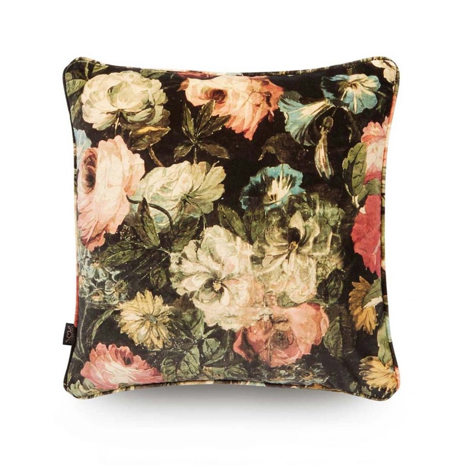 midnight garden medium velvet cushion 1 920x920 - Pute - Midnight garden, velvet, House of Hackney