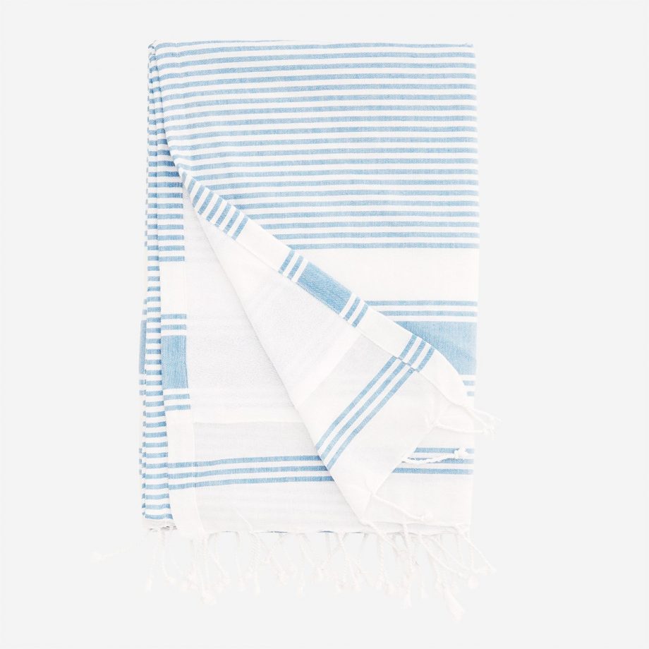 si ki 32b 920x920 - Strandhåndkle - Blå/Hvit med striper