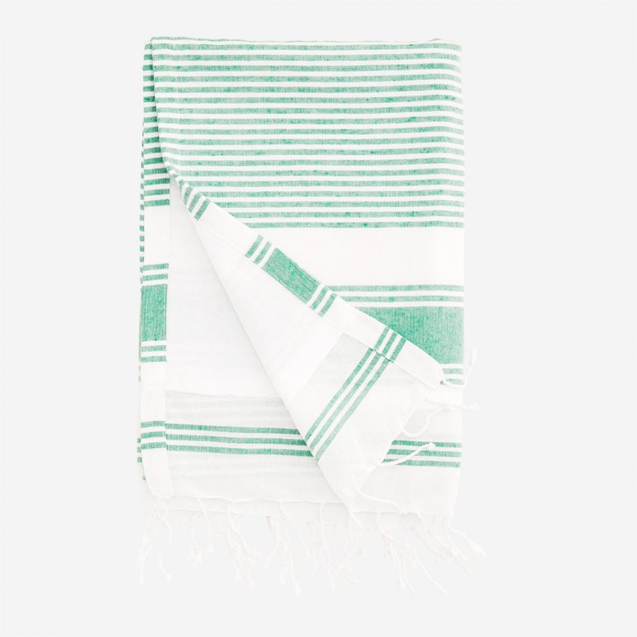 si ki 32g 920x920 - Strandhåndkle - Grønn/Hvit med striper