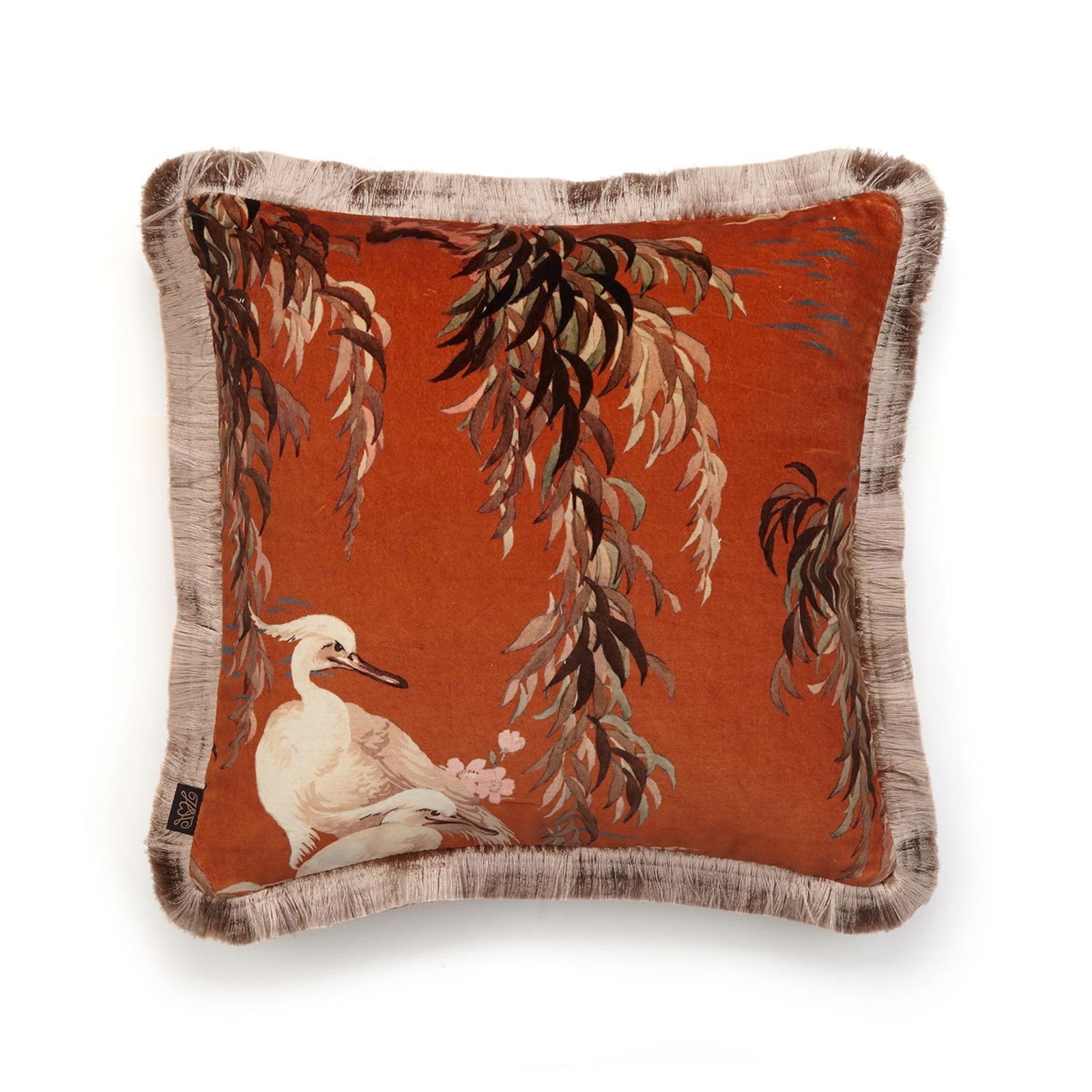 zeus_medium_fringe_cushion_tobacco_1 Pute - Zeus, Tobacco, fringed, House of Hackney
