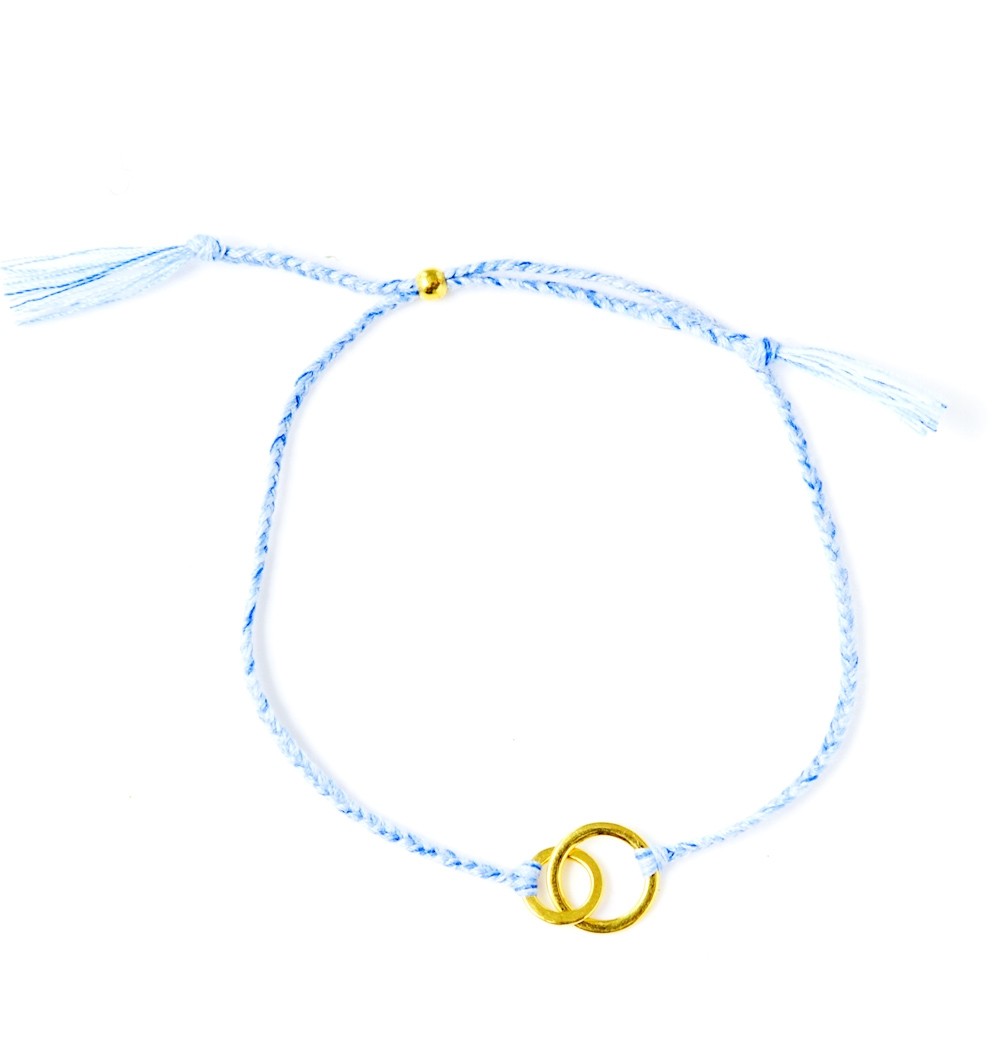 connected-blue-gold Armbånd - CONNECTED, blå og gull