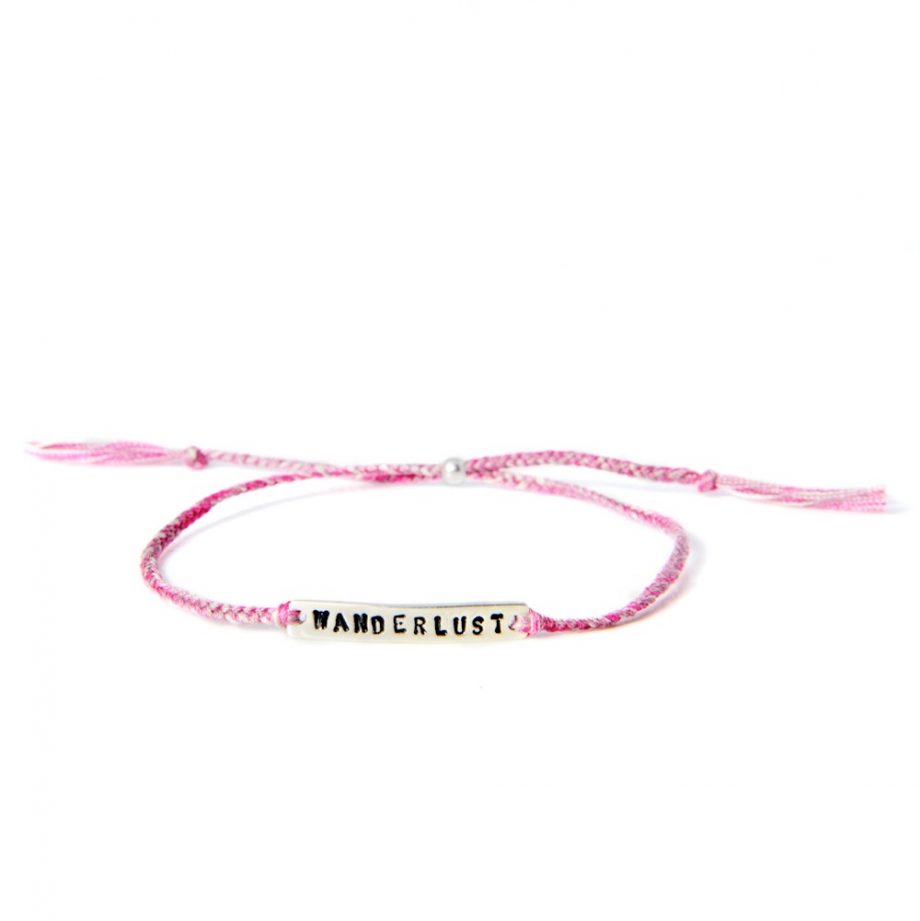 wanderlust pink silver 920x921 - Armbånd - BE!NOTICED, WANDERLUST, rosa og sølv