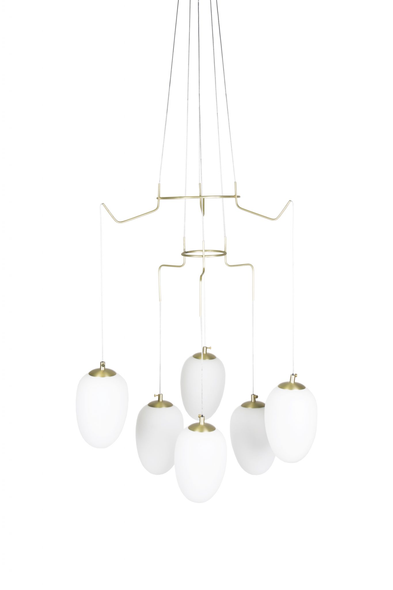 Taklampe - Divine 6 Taklampe - Divine 6, børstet messing