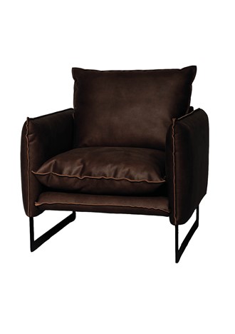 Milan hvilestol - Dark brown Milan stol - skinn