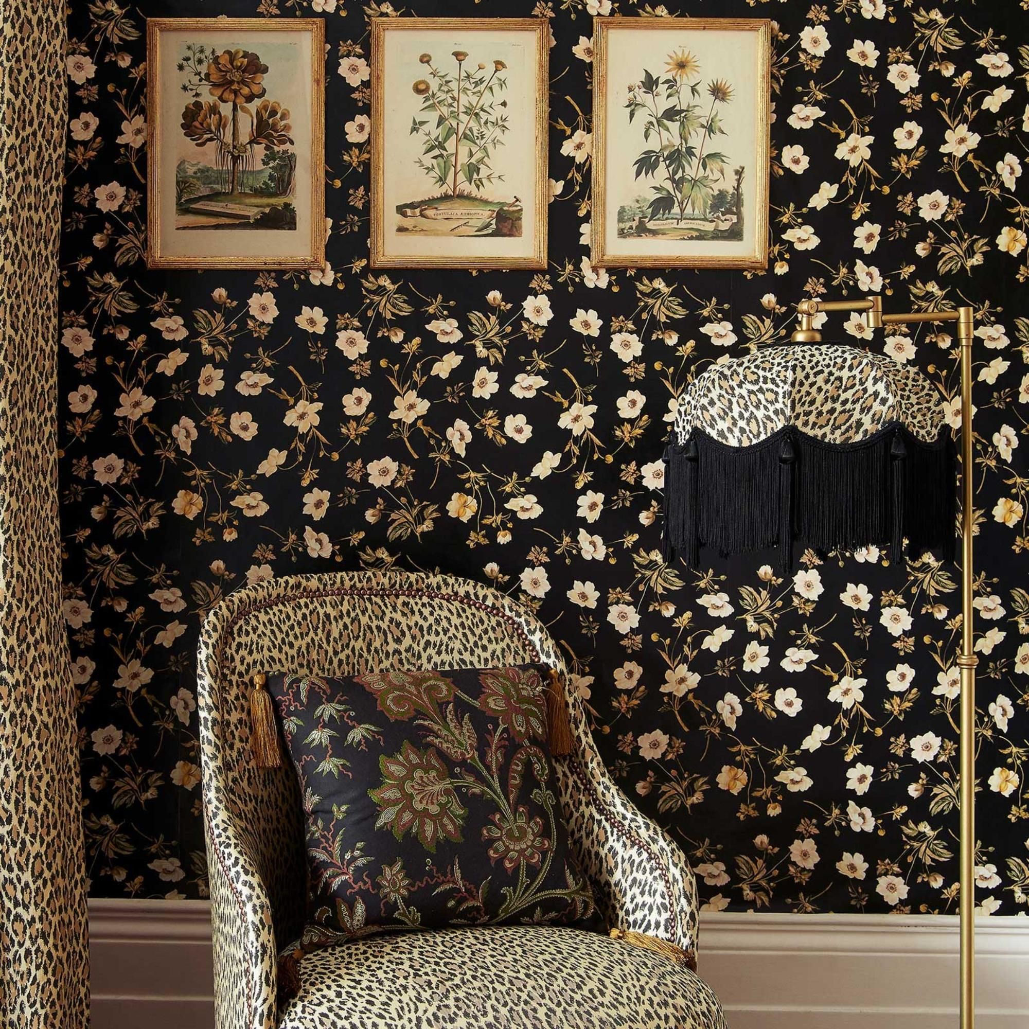 Pute - Indienne Jacquar black, House of Hackney