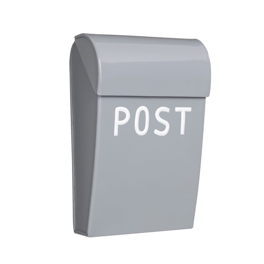 476054 lysegra 920x920 - Mini postkasse "Post" - Lys grå, matt