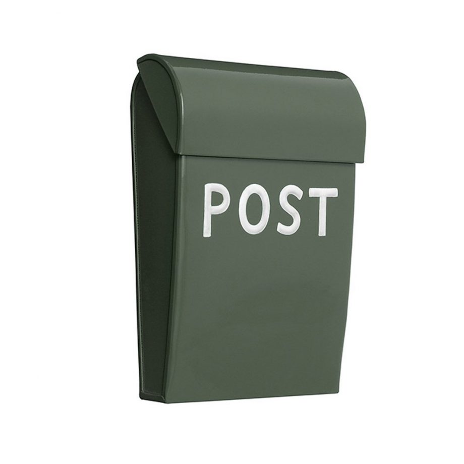476705 olivengron 2 920x920 - Mini postkasse "Post" - Olivengrønn