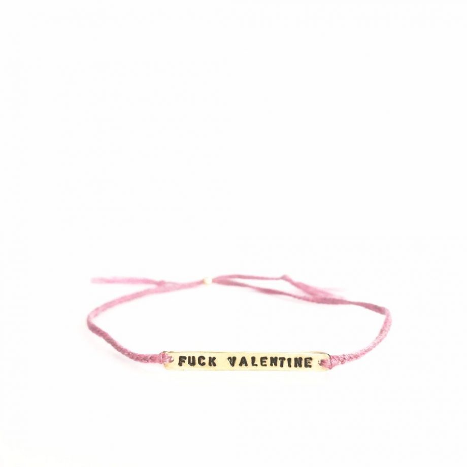 IMG 1631 2 1024x1024 920x920 - Armbånd - "Fuck valentine" dusty pink