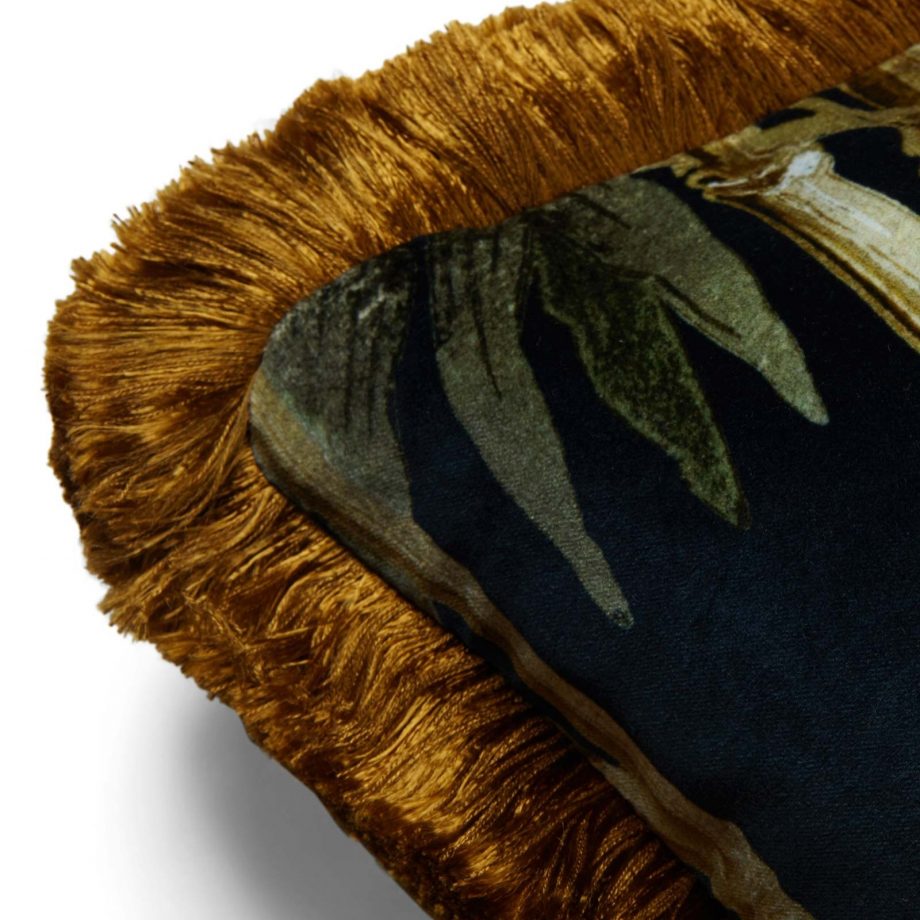 bambusa velvet fringed cushion midnight 2 rollover 920x920 - Pute - Bambusa, midnight, fringed, House of Hackney