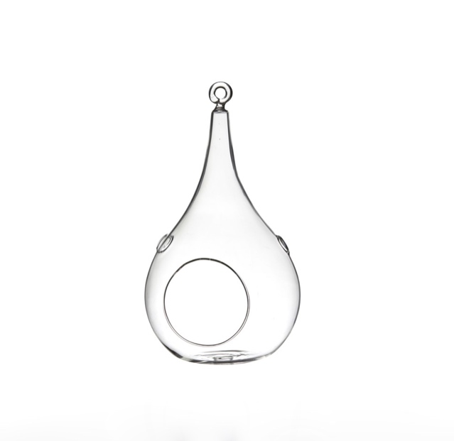 Lyslykt/vase - Glassdråpe, medium Lyslykt/vase - Glassdråpe, medium