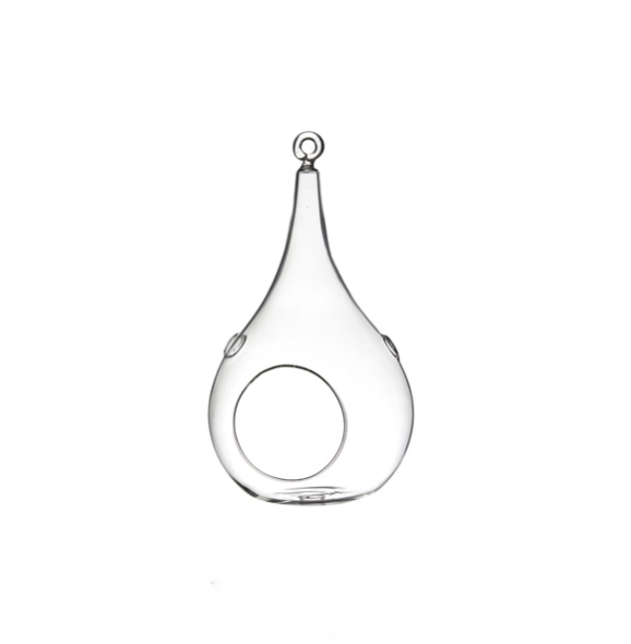 Lyslykt/vase - Glassdråpe, small Lyslykt/vase - Glassdråpe, small