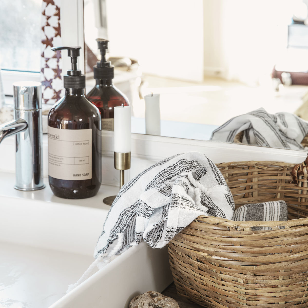 Håndkle "hammam" - 45x90 cm, hvitt Håndkle "hammam" - 45x90 cm, hvitt