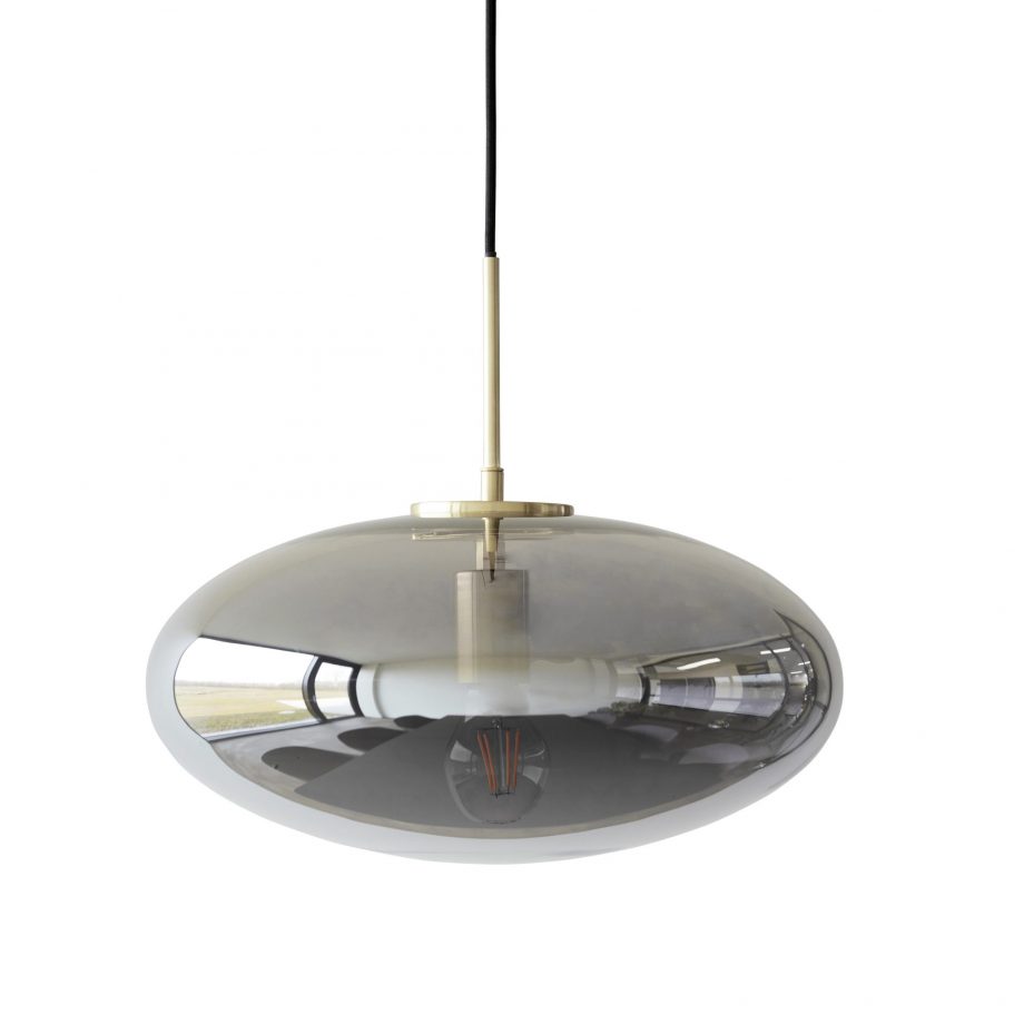 990822 920x920 - Taklampe - Smoked, glass & messing, oval