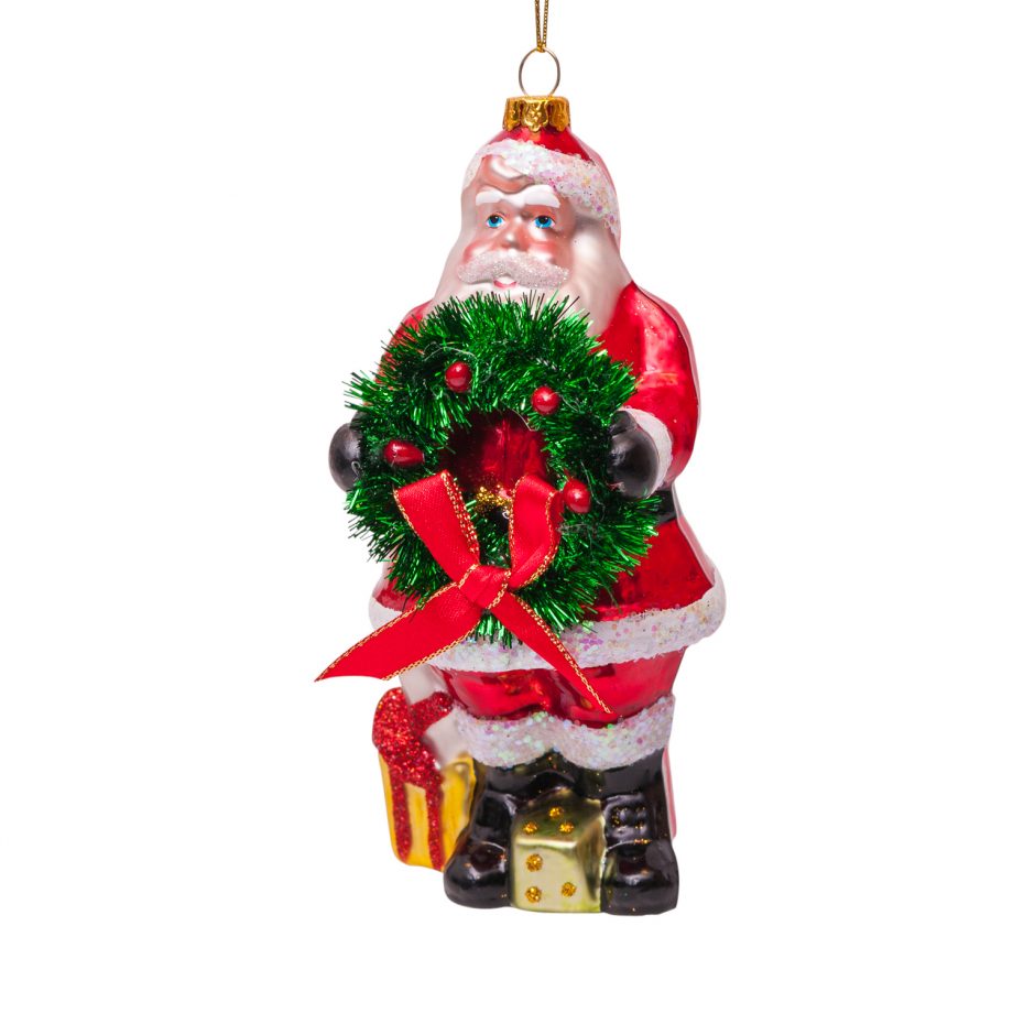 1162130150013.org  920x920 - Julepynt - Figurine red santa w/wreath