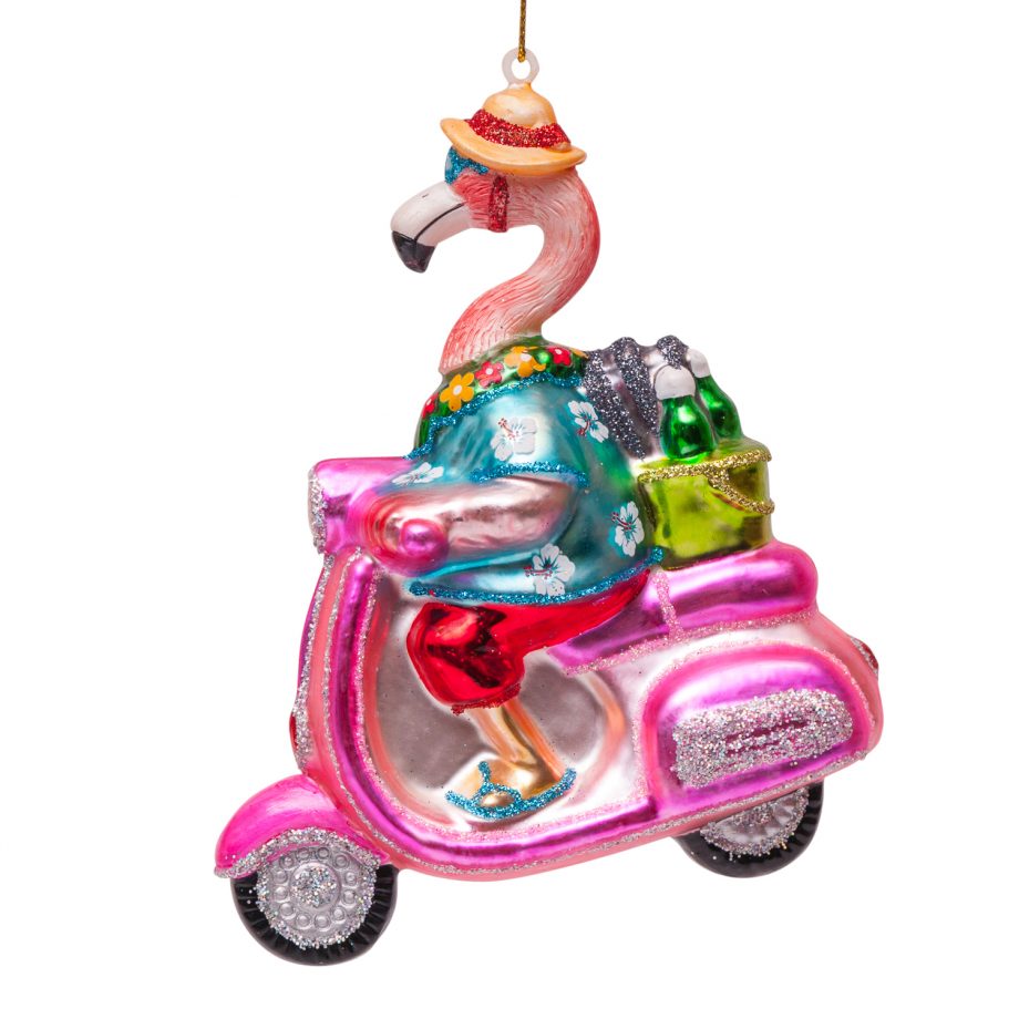 1162300140011.org  920x920 - Julepynt - " Flamingo on scooter"