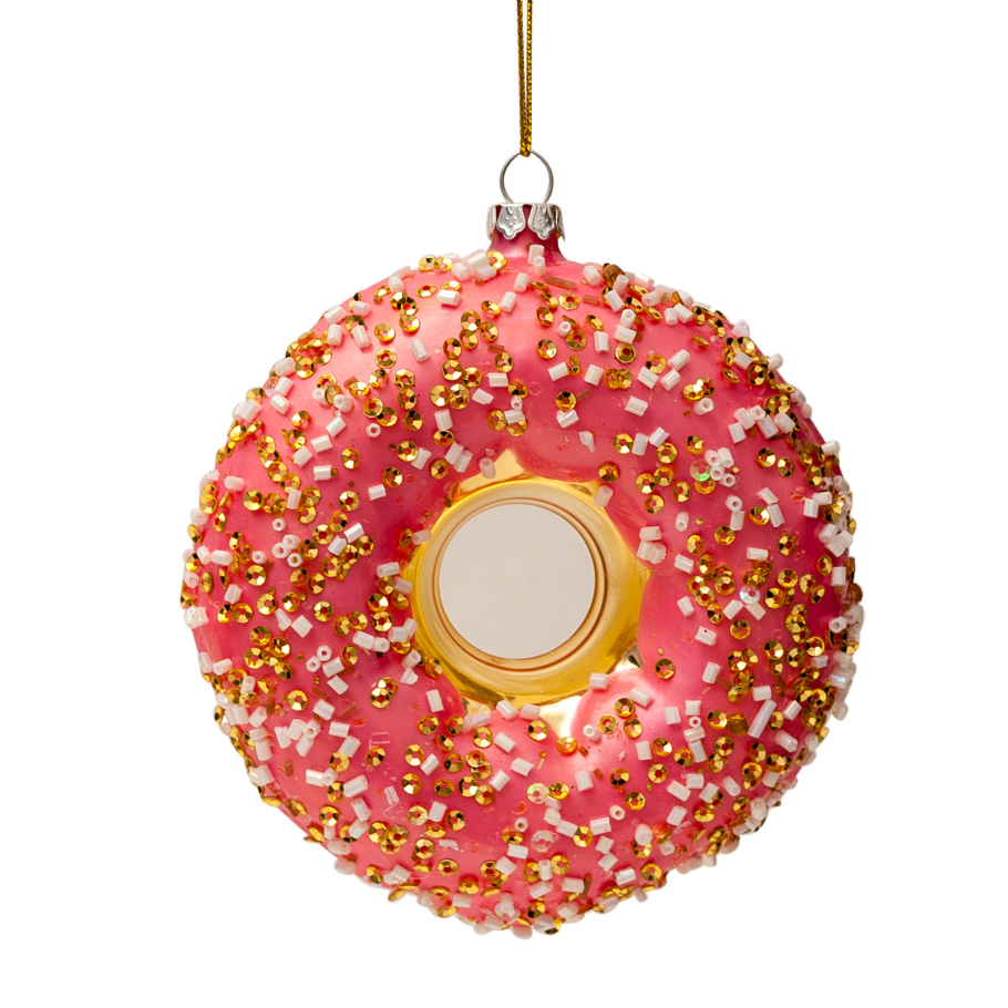 Julepynt "Glass donut, pink" Palma store