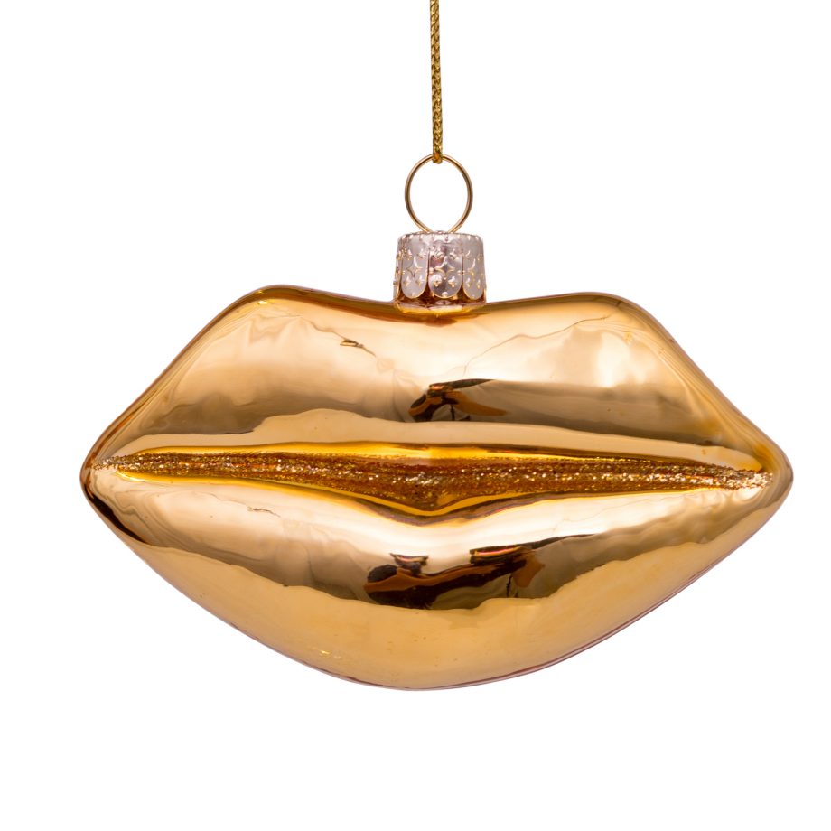 1187000060032.org  920x920 - Julepynt - " Glass lips, gold "