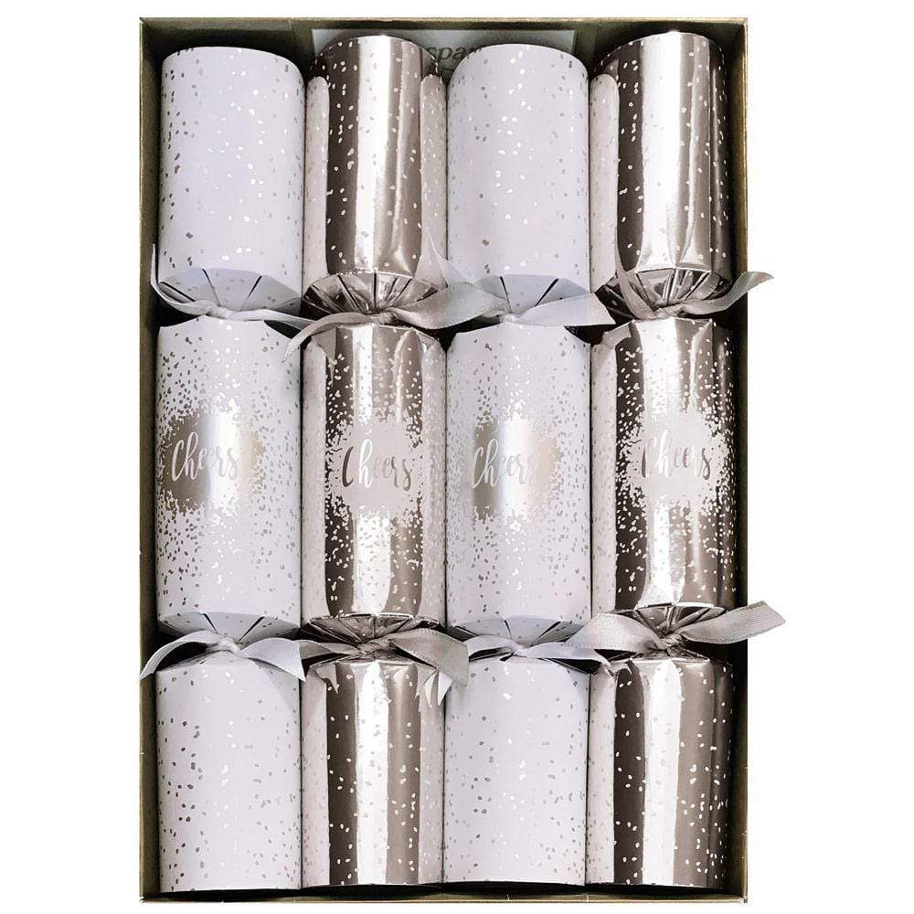 Crackers - "Silver cheers" 8 stk Crackers - "Silver cheers" 8 stk