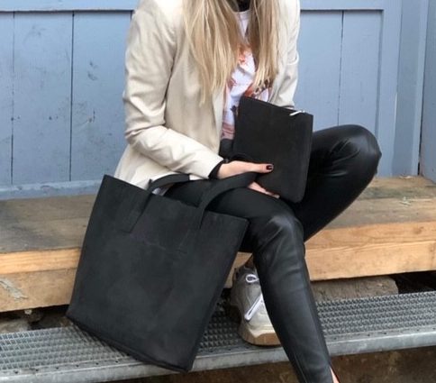 Veske "Eva" shopping - Semsket skinn Veske "Eva" shopping - Semsket skinn