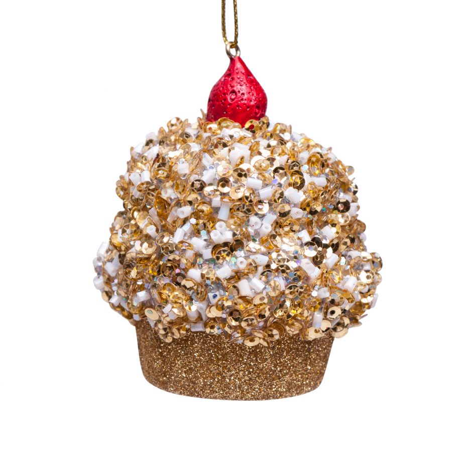 3162810080034.org  920x920 - Julepynt - Cupcake gold allover glitter cherry on top