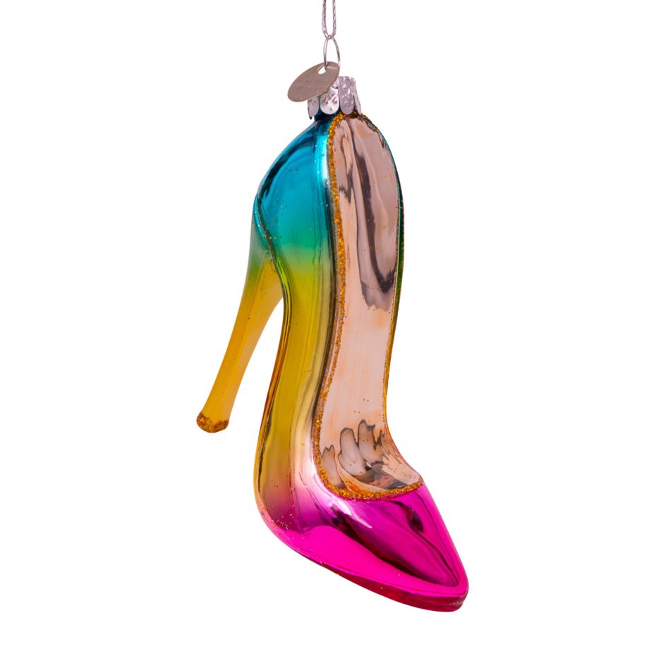 5192820080012.org  920x920 - Julepynt - Glass rainbow high heel pump shoe