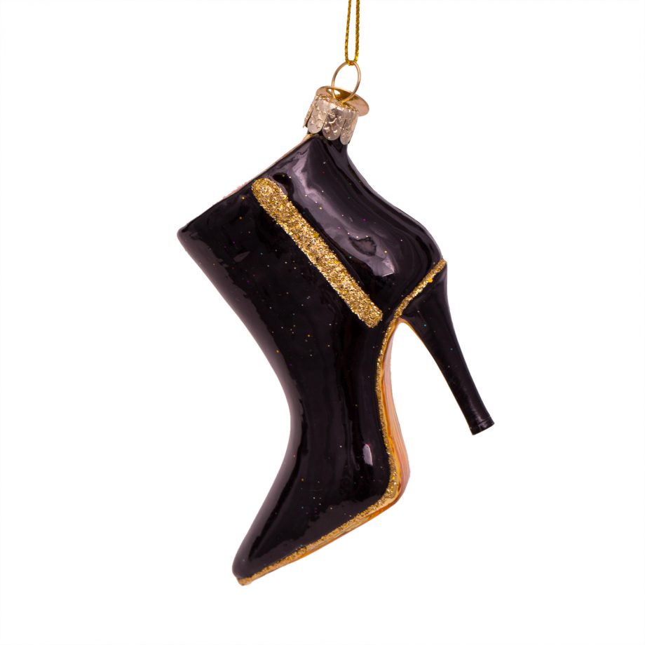 5192820100017.org  920x920 - Julepynt - Glass black hige heel pump shoe