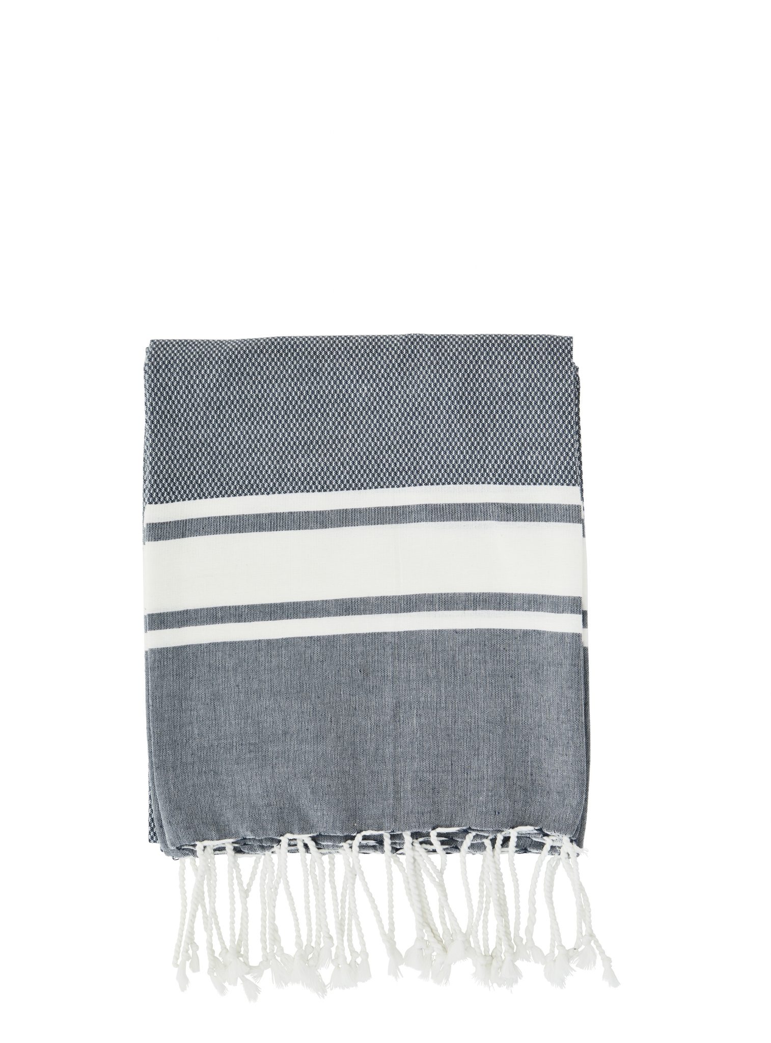 Håndkle "striped" mørk blå - 100x180 cm Håndkle "striped" mørk blå - 100x180 cm