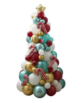 mry 106   novelty candy cane balloon tree   cut out copy 350x435 - Ballongjuletre "Candy cane"