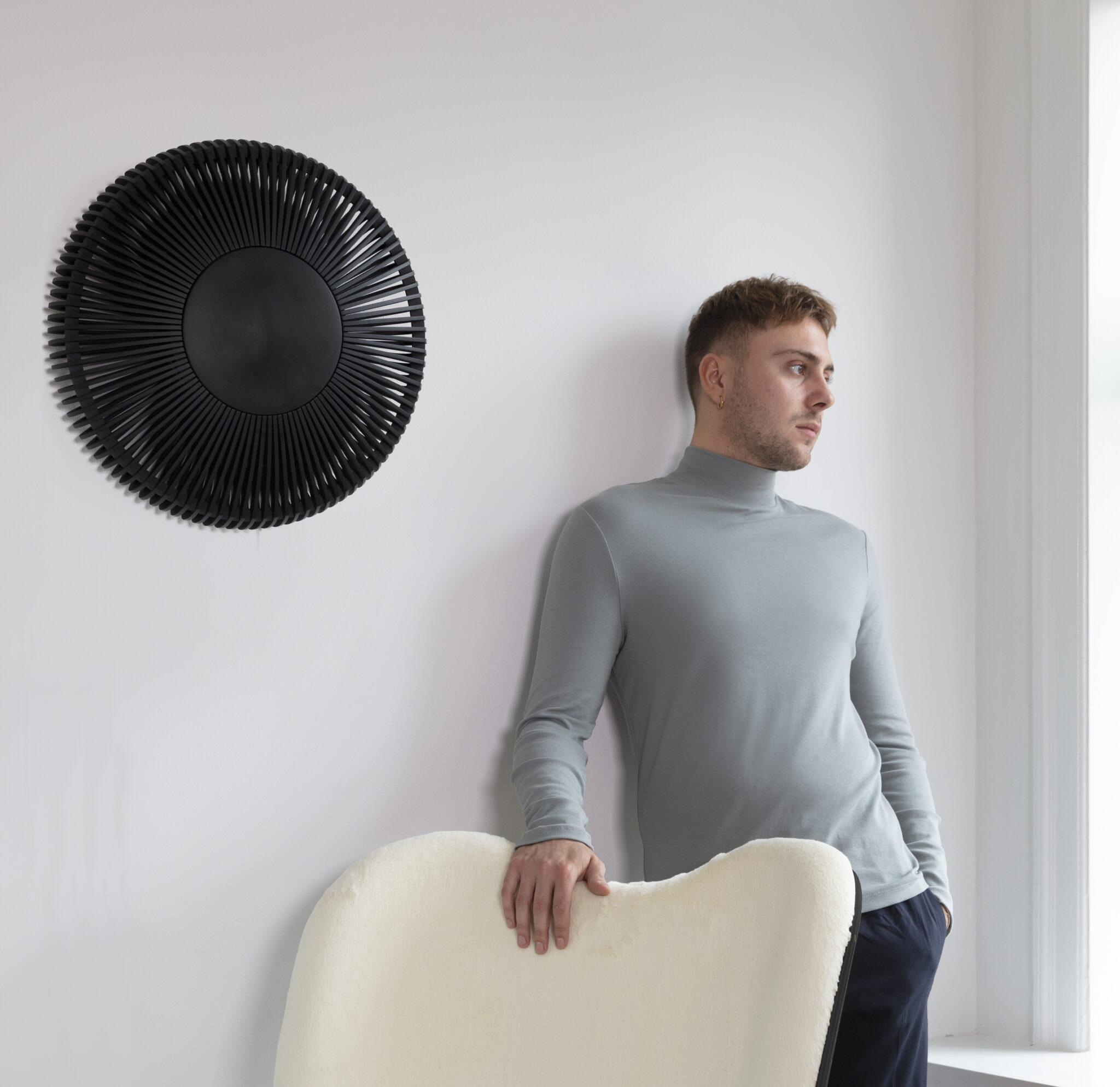 Umage - Vegglampe Clava Up wood, Black