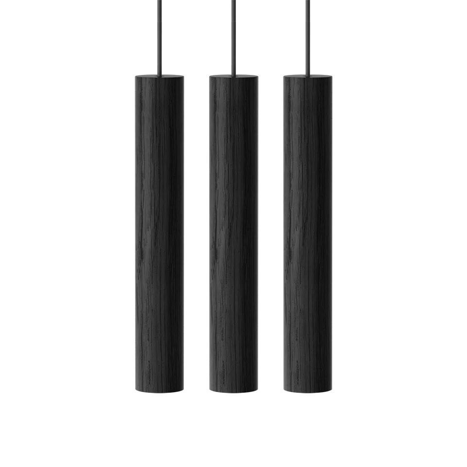 Umage - Taklampe Chimes x 3, Black oak
